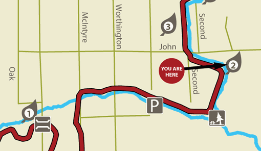 Map showing location 2